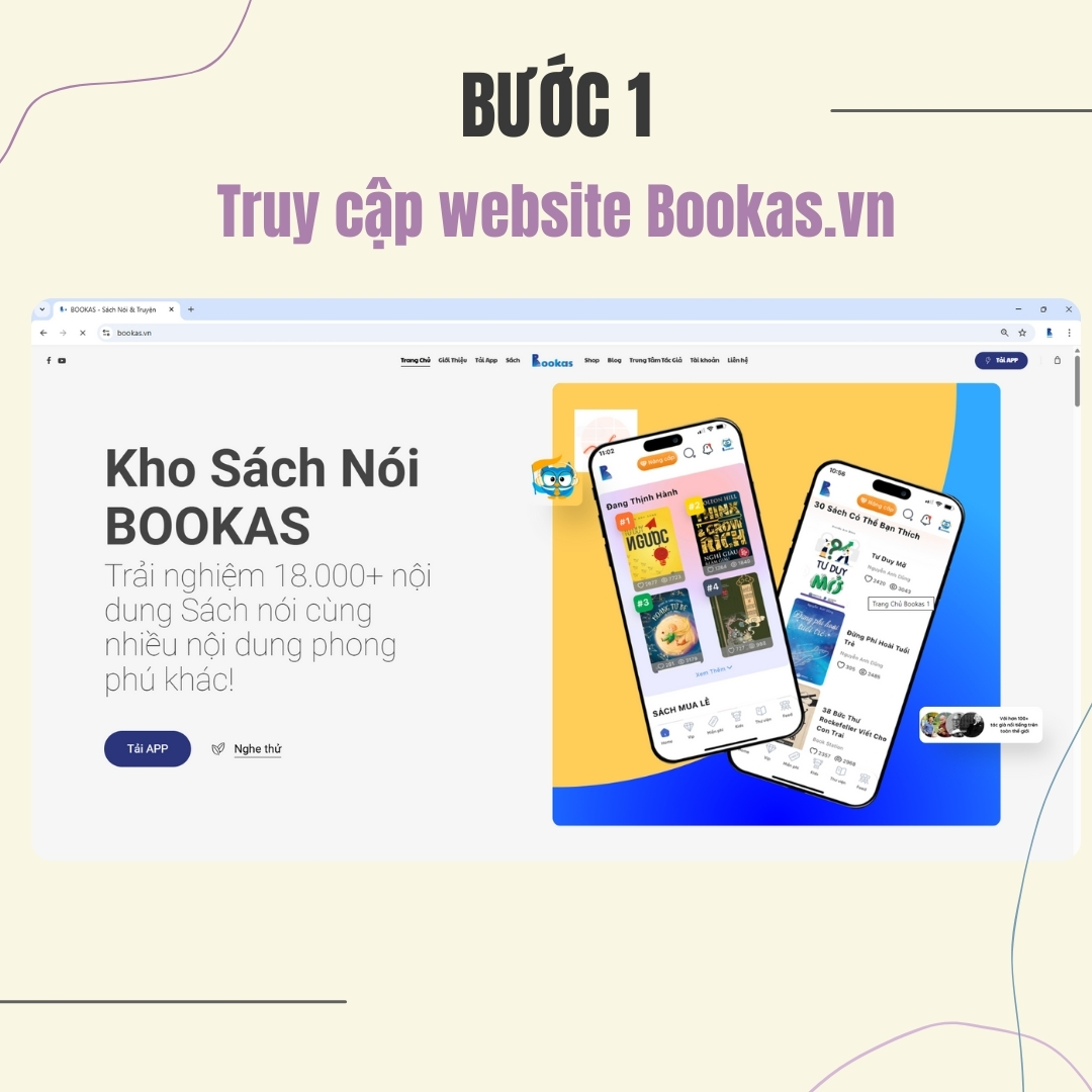 Truy cập https://bookas.vn/